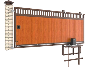 Откатные автоматические ворота под ключ Doorhan SLG-A Premium Classic с решеткой, 4800х2300